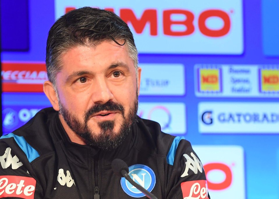 Gennaro Gattuso en conferencia de prensa. (Twitter: @sscnapoli)