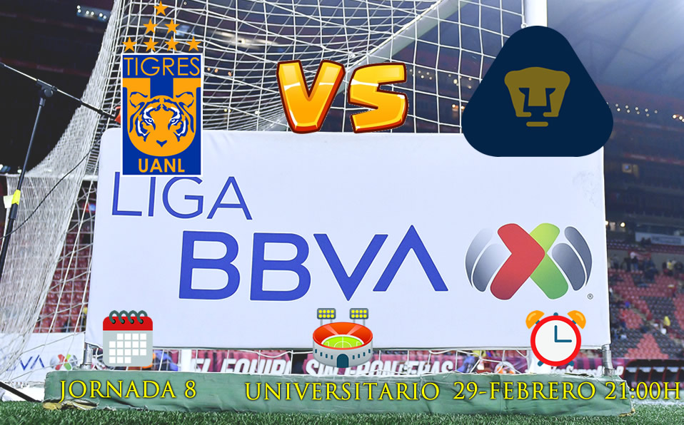 Tigres y Pumas, el choque de los grandes felinos de la Liga MX.
