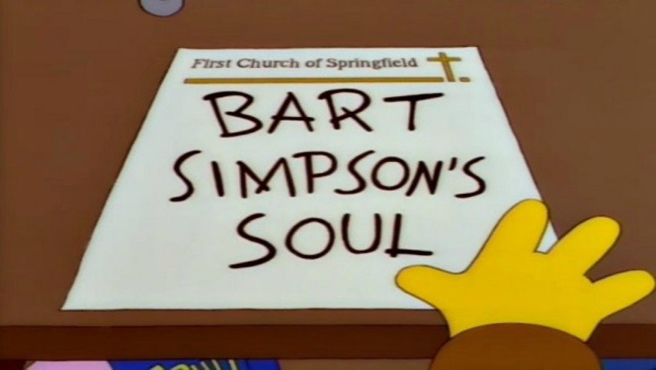 Bart vende su alma | 7x04 | Al creer que el alma no existe, Bart se la vende a Milhouse por cinco dólares, decisión que termina por lamenta.