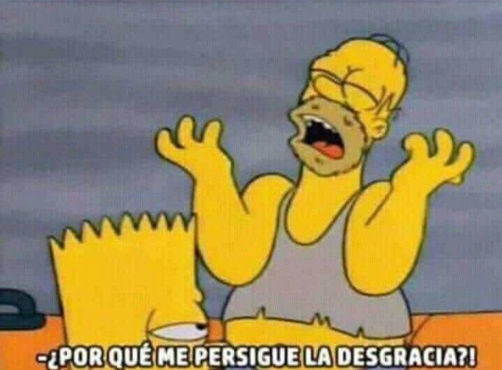 Cuando sientas que todo te sale mal, recurre a Homero Simpson y este meme.