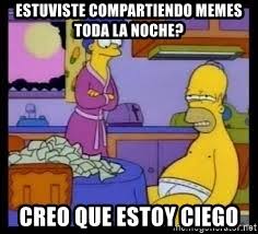 El día que Homero casi se queda ciego por comer queso amarillo toda la noche.