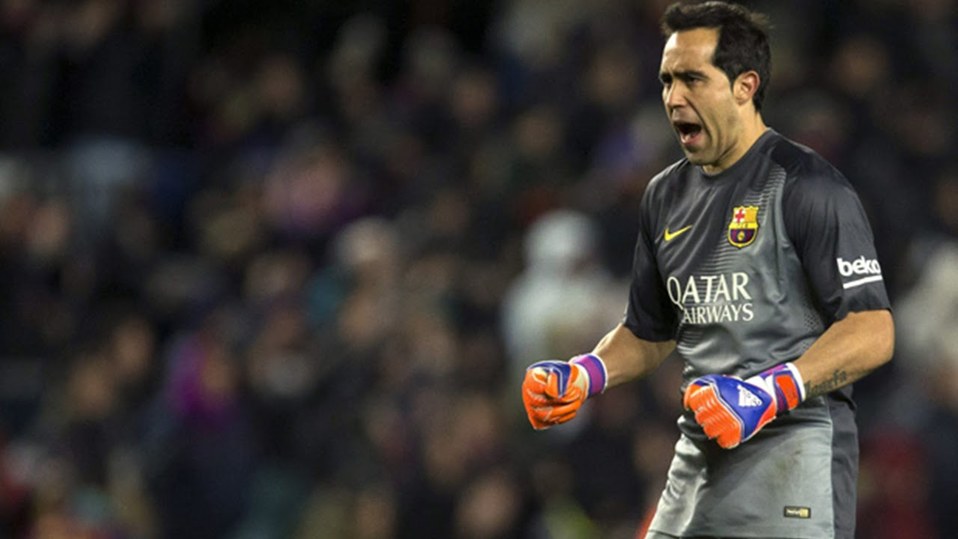 Claudio Bravo en su época con el Barcelona.