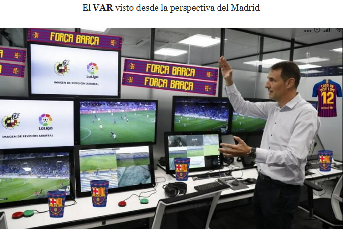 Memes del Clásico con una clara consigna: Hubo robo del 'VAR-Celona' al Madrid.