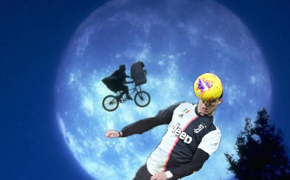 La imaginación rondó las redes sociales tras la hazaña de CR7