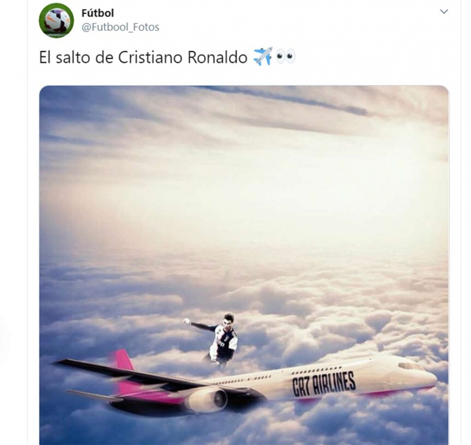 La imaginación rondó las redes sociales tras la hazaña de CR7