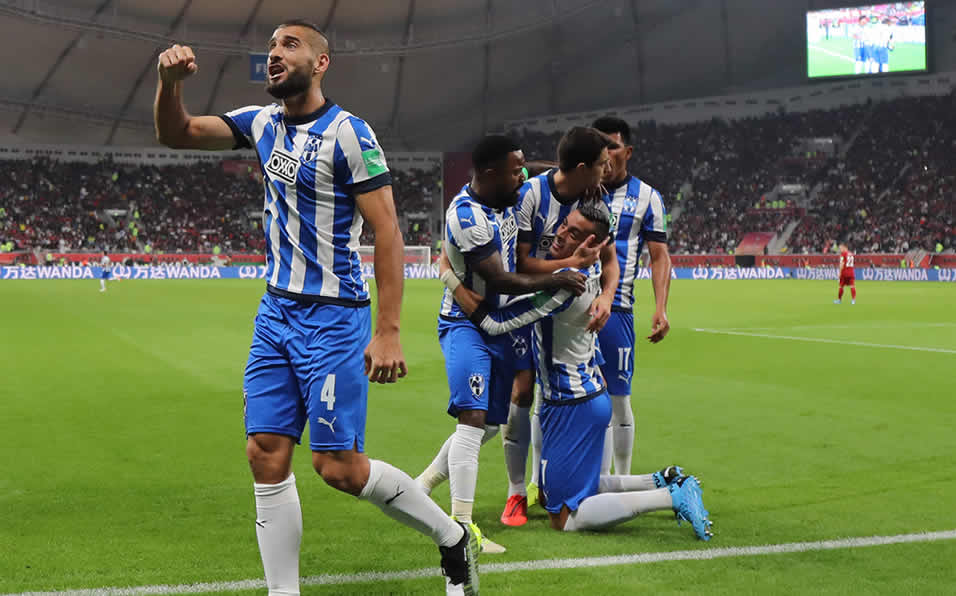 Rayados lleva 4 goles en 2 partidos en el Mundial de Clubes. (AFP)