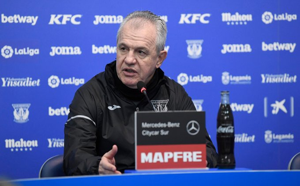 Javier Aguirre compareció ante los medios (Twitter Leganés)