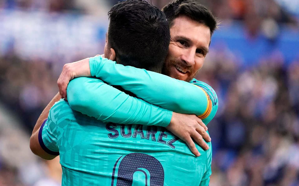 Lionel Messi y Luis Suárez. (Reuters)