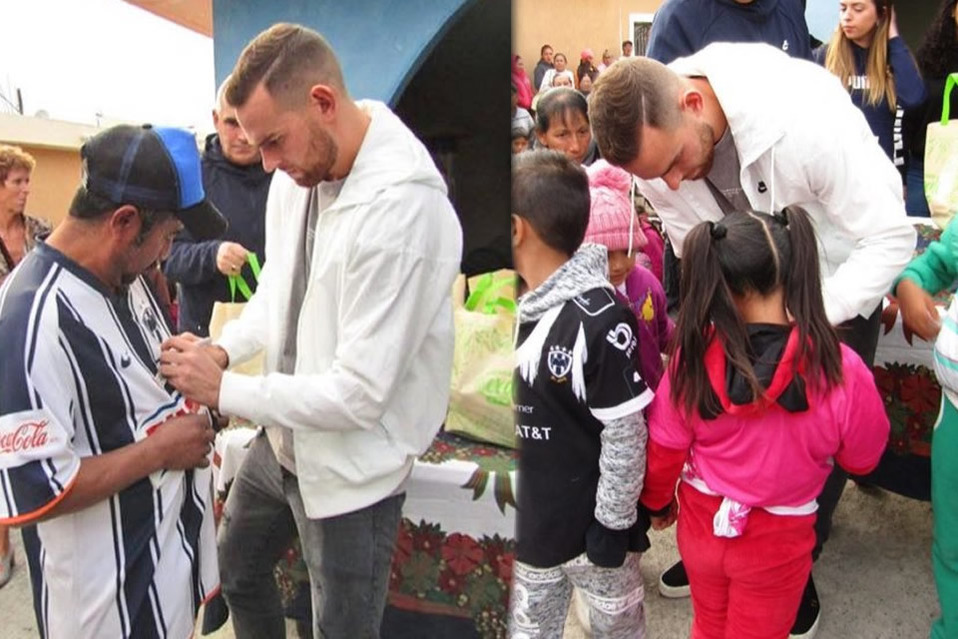 Vincent regaló despensas a familias en Nuevo León (FOTO: Twitter)