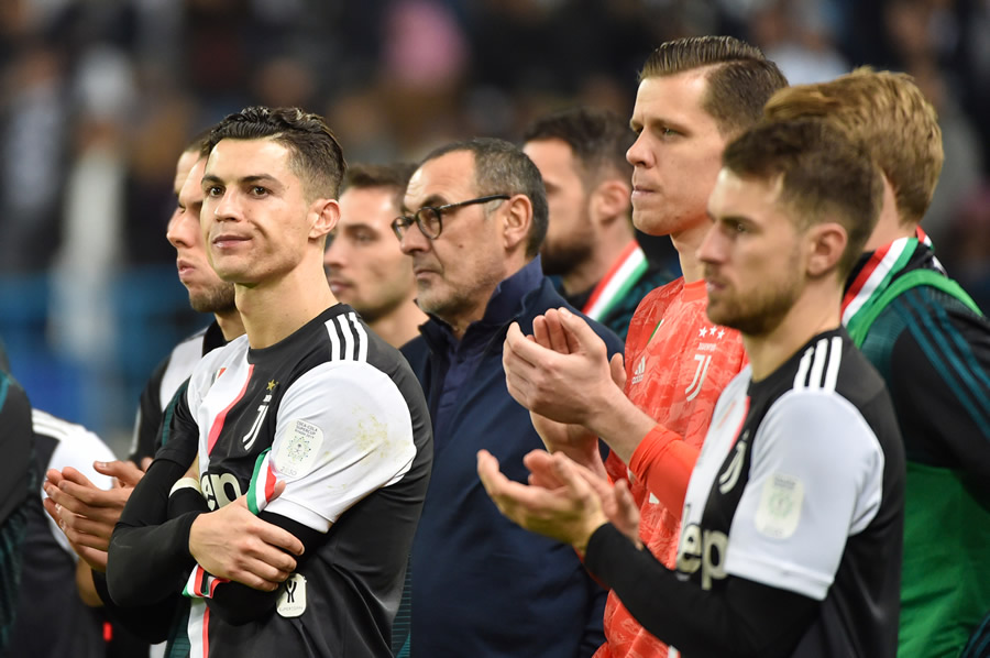 Cristiano Ronaldo tras perder la Final de la Supercopa de Italia. (Foto: AFP)