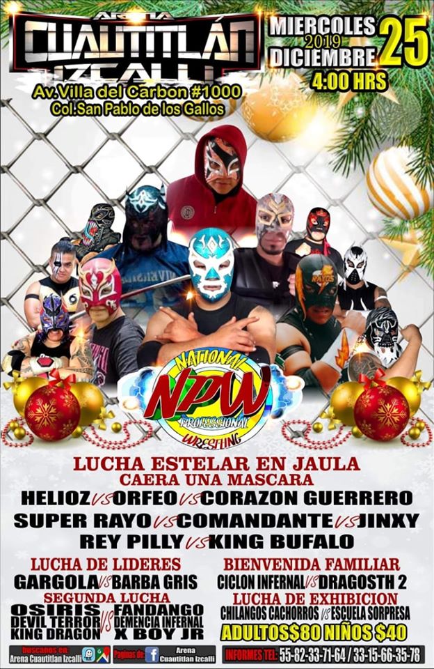 Las carteleras de lucha libre del 24 al 31 de diciembre