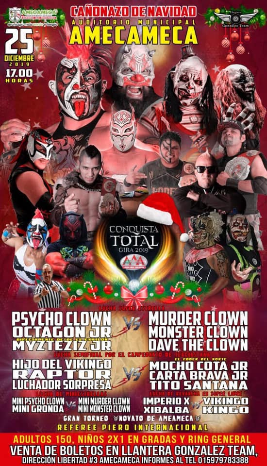 Las carteleras de lucha libre del 24 al 31 de diciembre