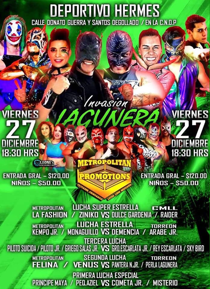 Las carteleras de lucha libre del 24 al 31 de diciembre