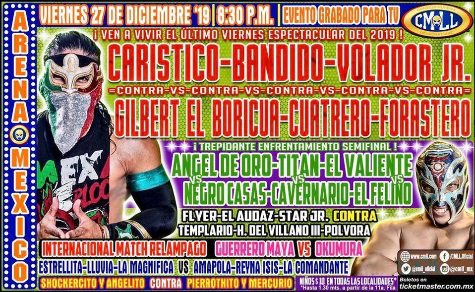 Las carteleras de lucha libre del 24 al 31 de diciembre