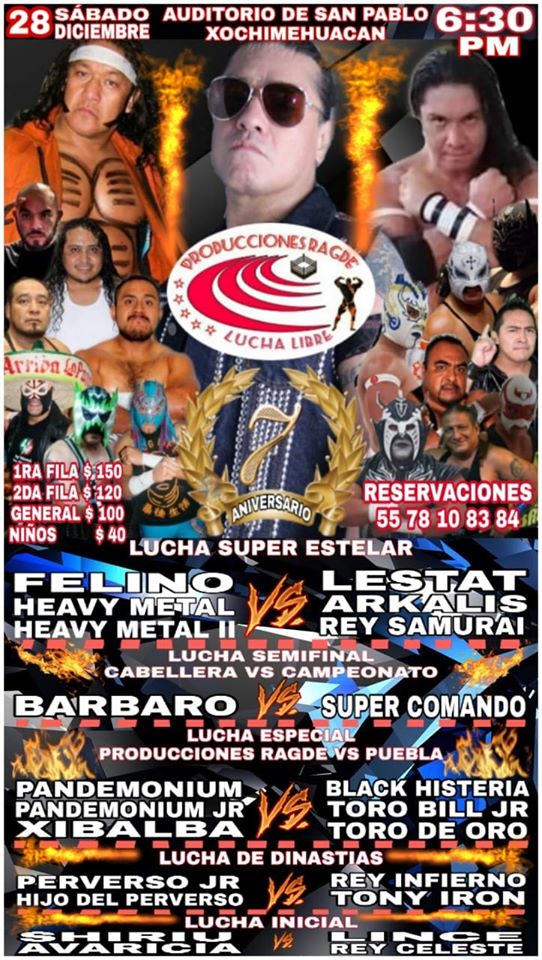 Las carteleras de lucha libre del 24 al 31 de diciembre
