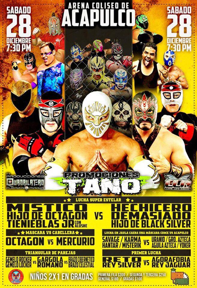 Las carteleras de lucha libre del 24 al 31 de diciembre