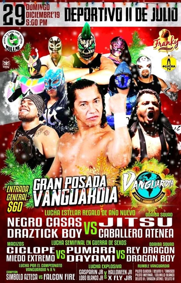 Las carteleras de lucha libre del 24 al 31 de diciembre