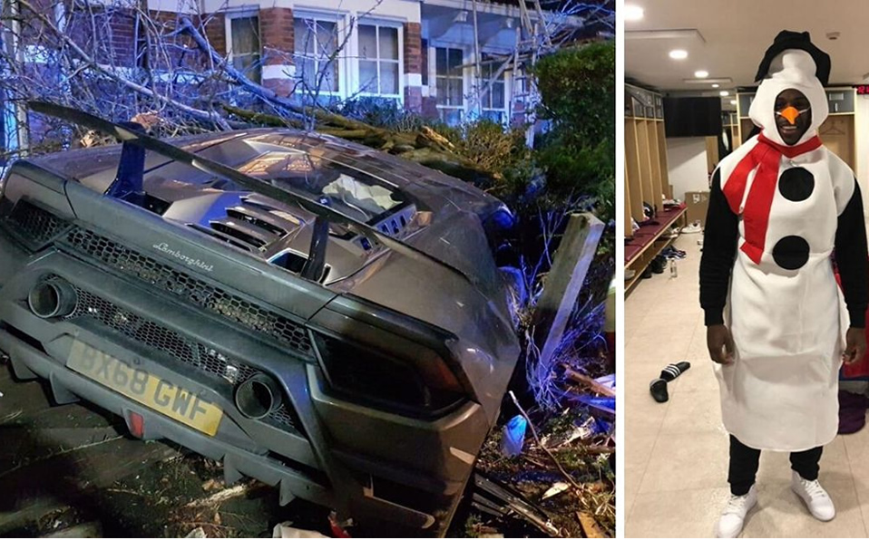 Así quedó el lujoso auto del futbolista.