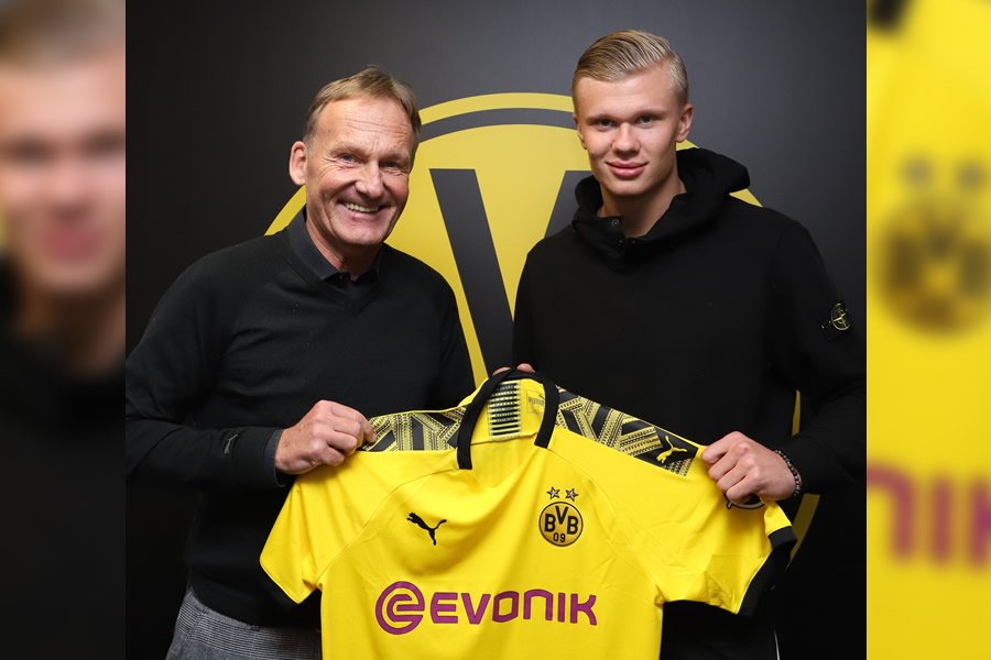 Erling Haaland firmó con el conjunto alemán después de una gran temporada. (Foto: @BVB)