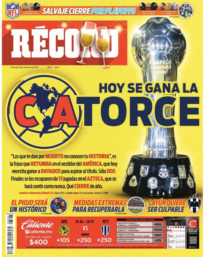 Portadas de los diarios deportivos del mundo de 29 de diciembre del 2019