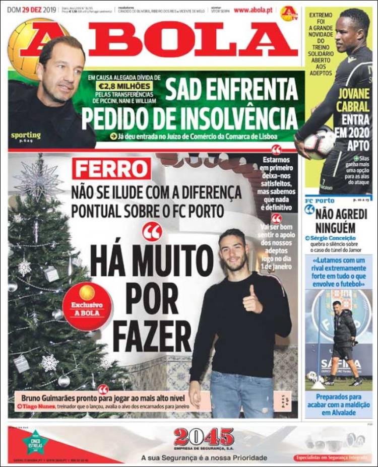 Portadas de los diarios deportivos del mundo de 29 de diciembre del 2019