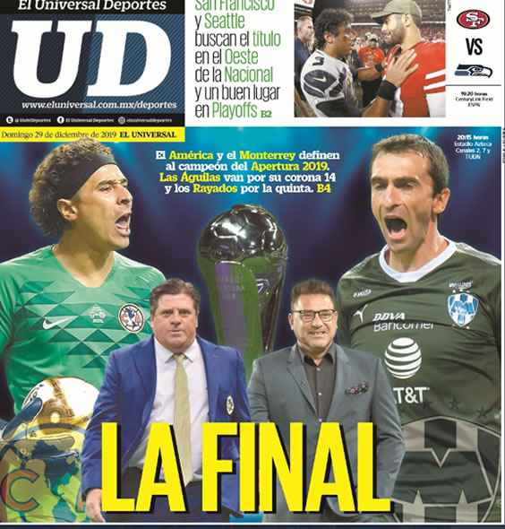 Portadas de los diarios deportivos del mundo de 29 de diciembre del 2019