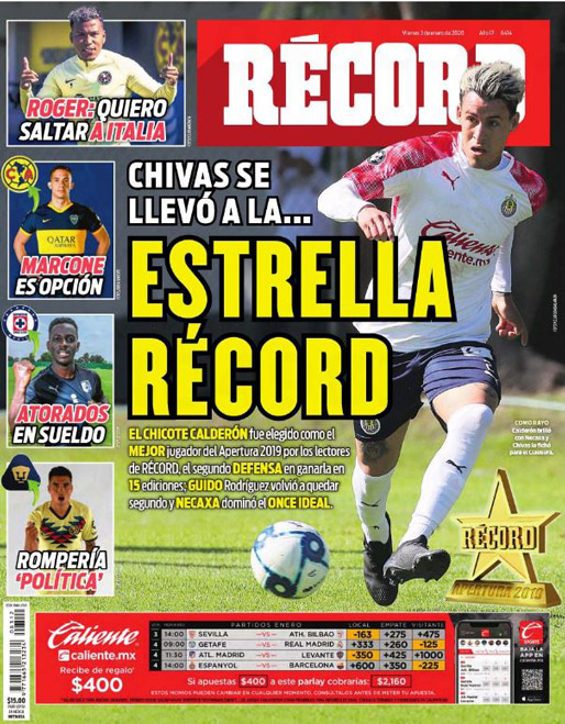 Portadas de diarios deportivos del mundo del 03 de enero del 2020.