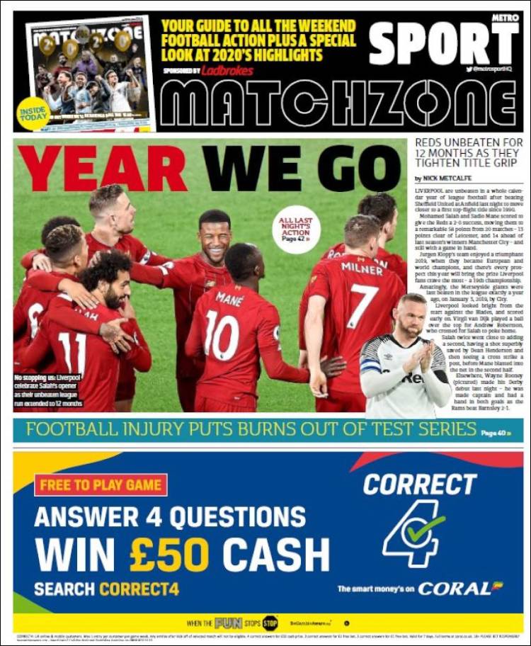 Portadas de diarios deportivos del mundo del 03 de enero del 2020.