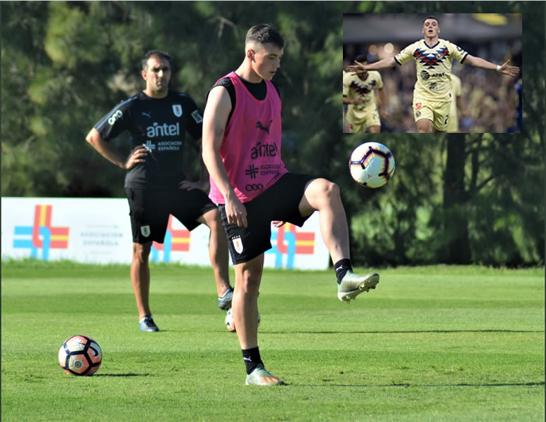 El delantero marcó cinco goles con las águilas durante el Apertura 2019. FOTOS: @Uruguay | Mexsport