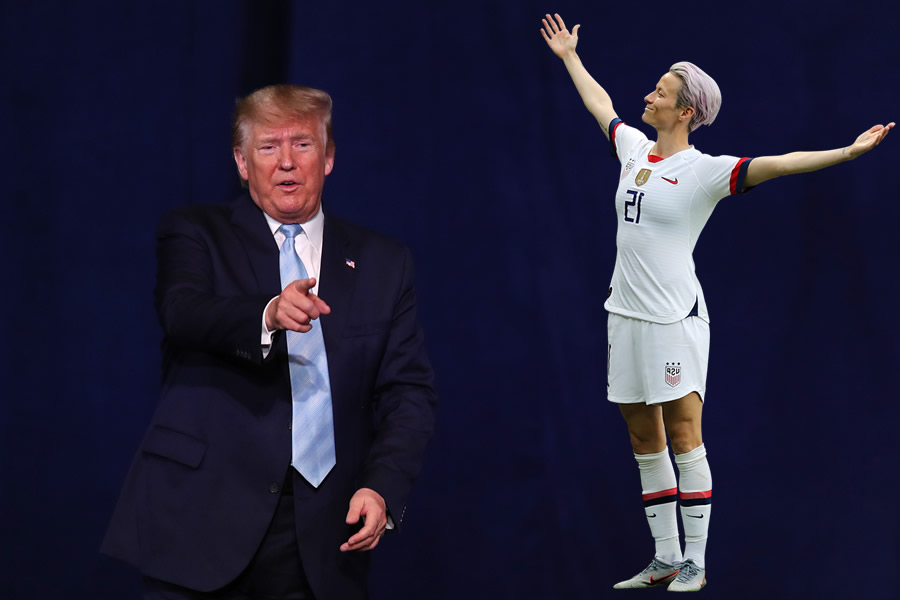 Trump y Rapinoe han tenido constantes cruces.