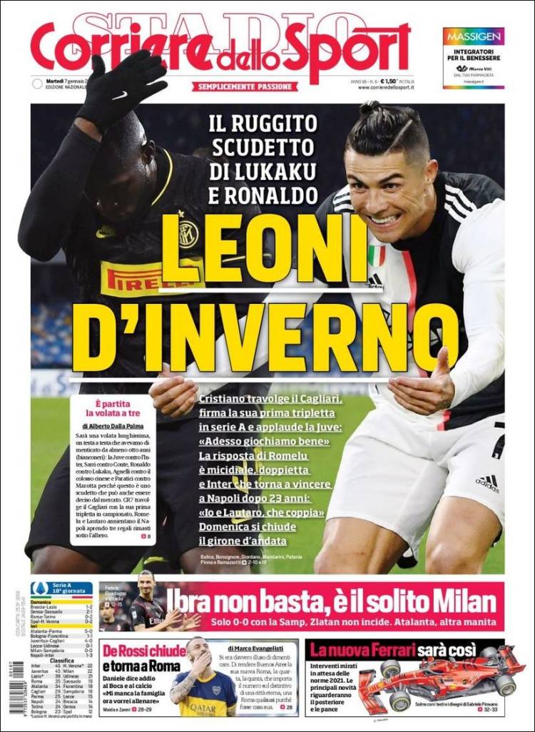 Portadas de diarios deportivos del mundo del 07 de enero del 2020