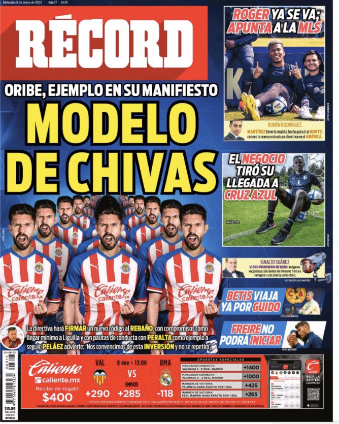Portadas de diarios deportivos del mundo del 08 de enero del 2020
