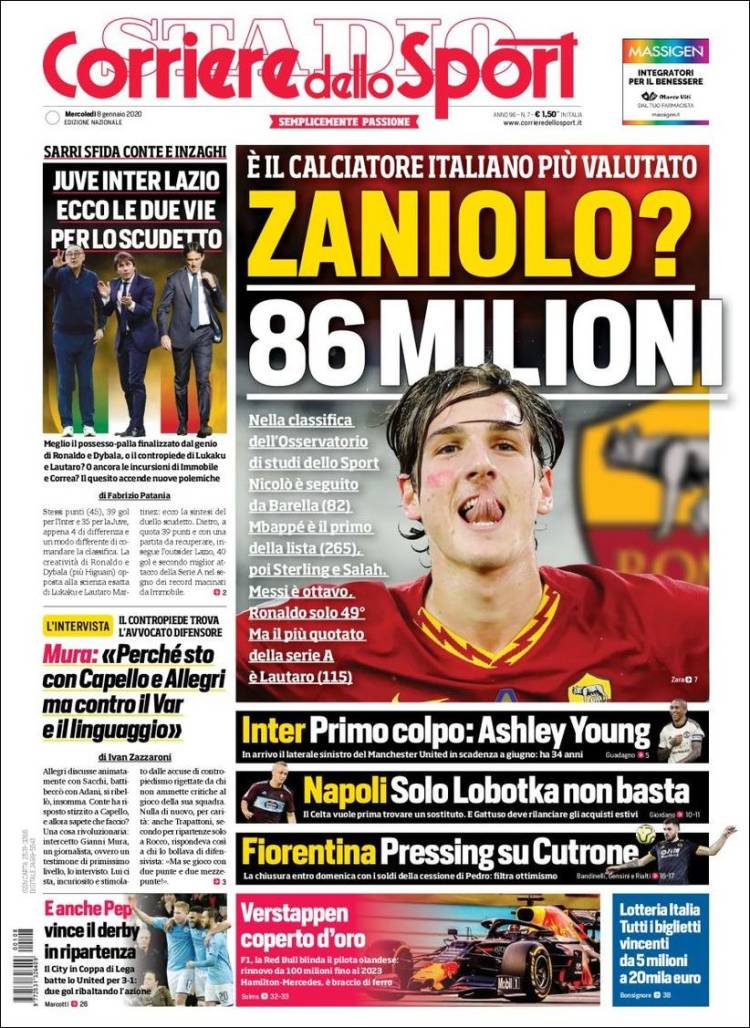 Portadas de diarios deportivos del mundo del 08 de enero del 2020