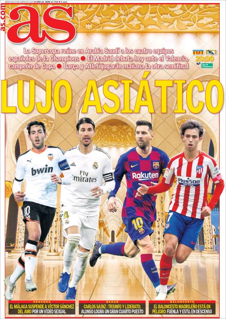 Portadas de diarios deportivos del mundo del 08 de enero del 2020