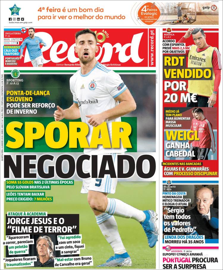 Portadas de diarios deportivos del mundo del 08 de enero del 2020