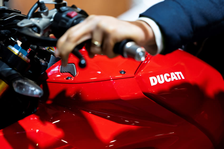 La belleza de las motos Ducati también estuvo presente. Foto: AFP