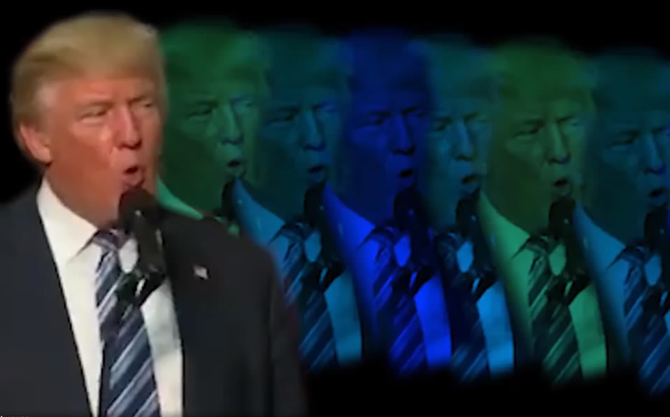Donald Trump 'cantando Rapsodia Bohemia, de Queen. Foto: Screenshot video Facebook