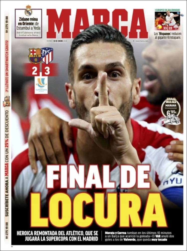Portadas de diarios deportivos del mundo del 10 de enero del 2020
