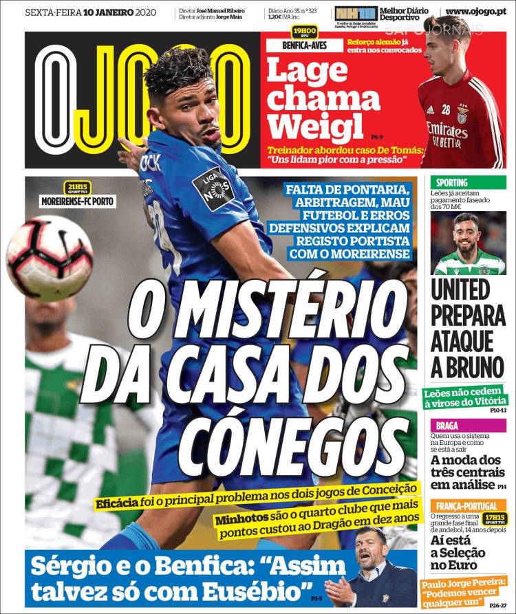Portadas de diarios deportivos del mundo del 10 de enero del 2020