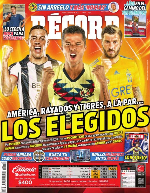 Portadas de diarios deportivos del mundo del 10 de enero del 2020