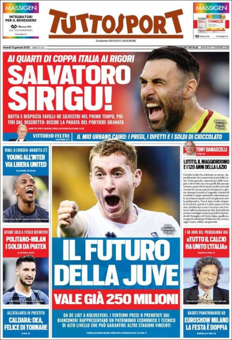 Portadas de diarios deportivos del mundo del 10 de enero del 2020