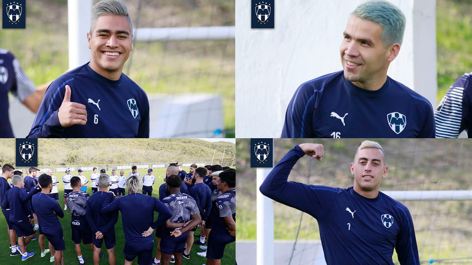 Los jugadores se mostraron de buen humor durante la práctica del equipo. FOTOS: @Rayados