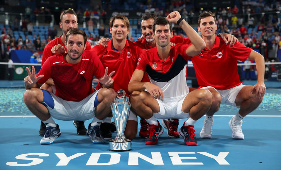 Novak Djokovic y Serbia derrotan a España y se llevan la ATP Cup (FOTO: Twitter)