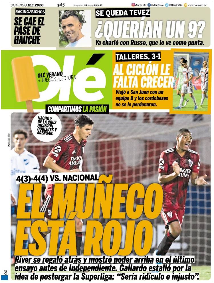 Portadas de diarios deportivos del mundo del 12 de enero del 2020