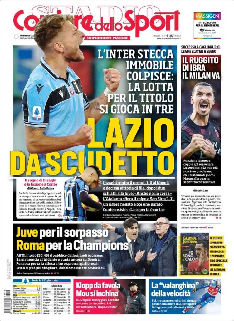 Portadas de diarios deportivos del mundo del 12 de enero del 2020