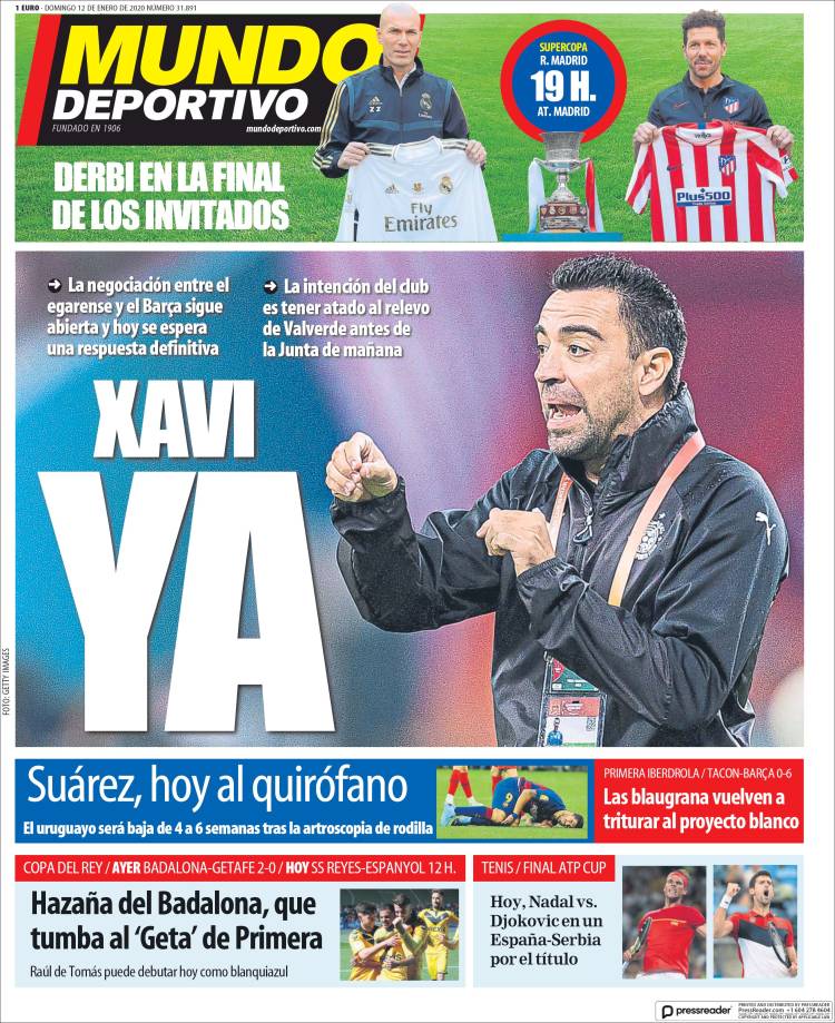Portadas de diarios deportivos del mundo del 12 de enero del 2020