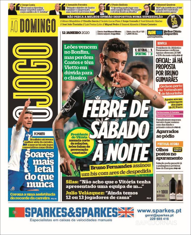 Portadas de diarios deportivos del mundo del 12 de enero del 2020