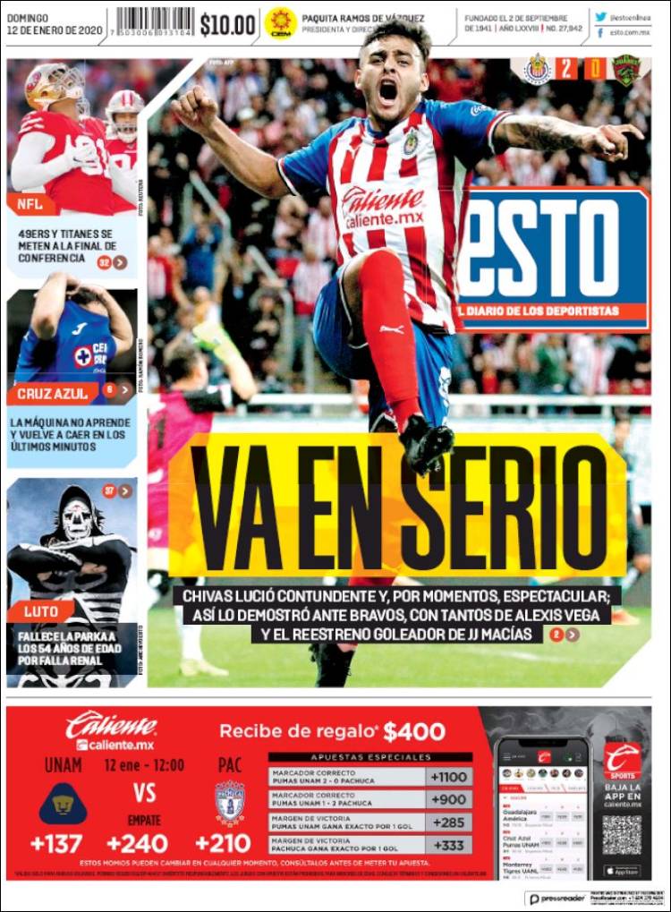 Portadas de diarios deportivos del mundo del 12 de enero del 2020