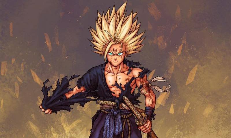 Gohan al estilo samurái