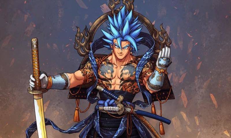 Vegito al estilo samurái